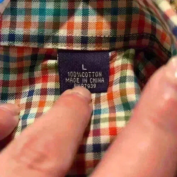 Alan Flusser Multi Color Plaid long sleeve button down plaid - Large fitted - Picture 3 of 5